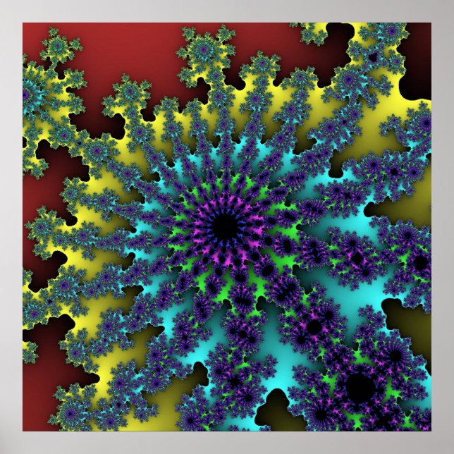 Red Rainbow Burst Poster (Framsidan)