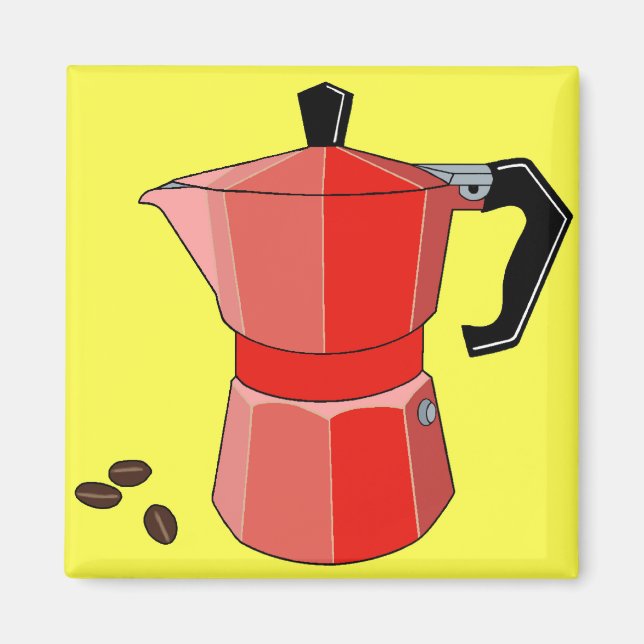 Red Rainbow Espresso Magnet (Framsidan)
