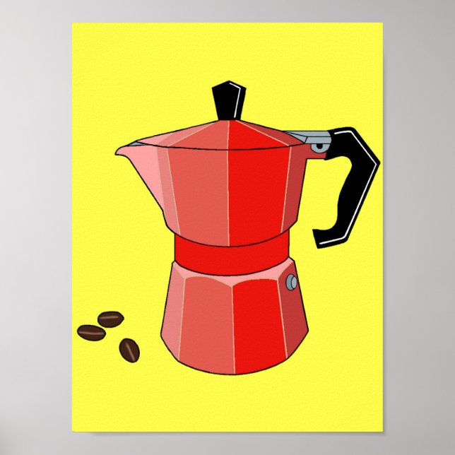 Red Rainbow Espresso Poster (Framsidan)