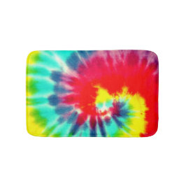 Red Rainbow Tie Dye Badrumsmatta