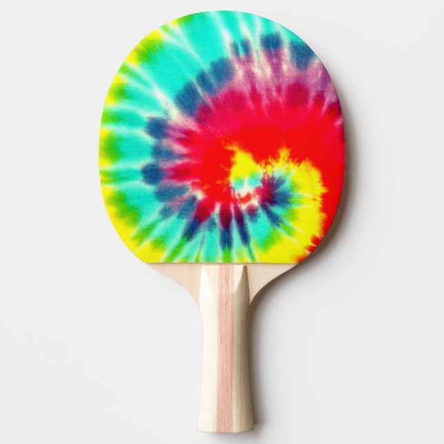 Red Rainbow Tie Dye Pingisracket (Framsidan)