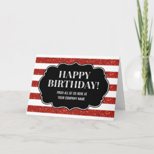 Red Rand Business from Group Birthday Kort