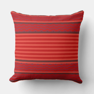 Red Rand Chevron Kudde