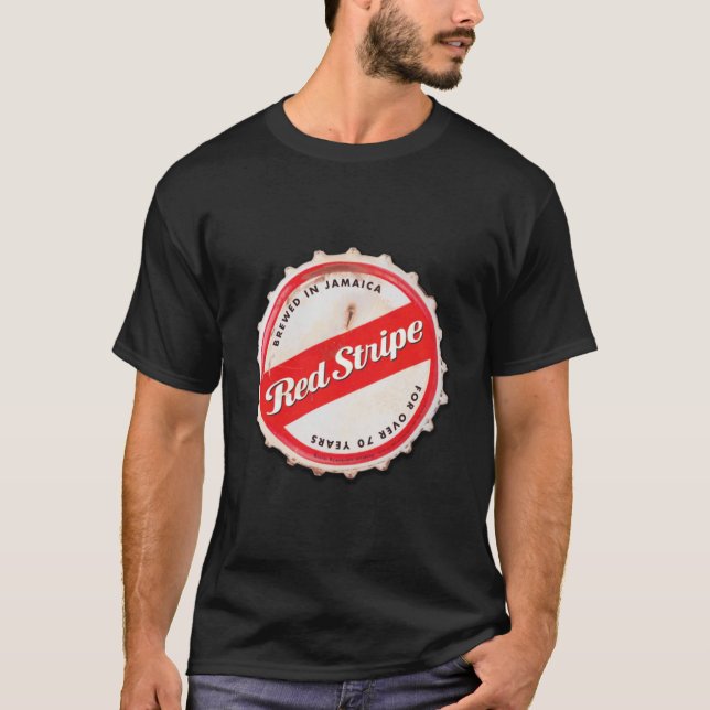 Red Rand Flaska Cap T Shirt (Framsida)