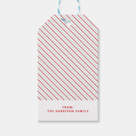 Red Rand God jul Festive Bright Presentetikett