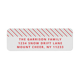 Red Rand God jul Festive Bright Returadress Etikett