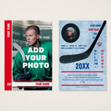 Red Rand Hockey Trading Card - Anpassningsbar Stat