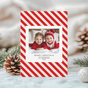 "Red Rand med Photo God jul och Namn Inbjudningar