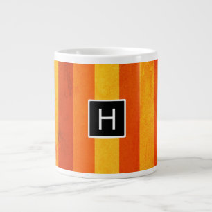 Red Rand Monogram (Orange) Jumbo Mugg