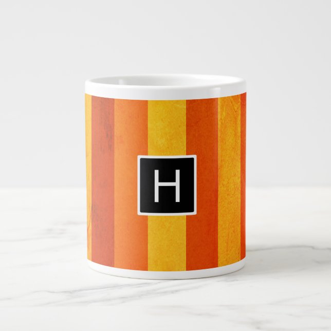 Red Rand Monogram (Orange) Jumbo Mugg (Framsidan)