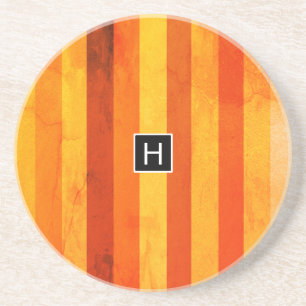 Red Rand Monogram (Orange) Underlägg Sandsten