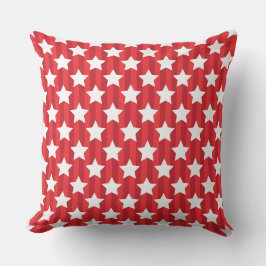 Red Rand och White Starry Nights Kudde