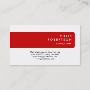Red Rand White Background Charming Affärskort Visitkort