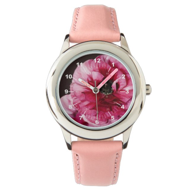 Red Ranunculus Armbandsur (Framsida)