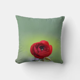 Red Ranunculus Blommar Dekorativ kudde