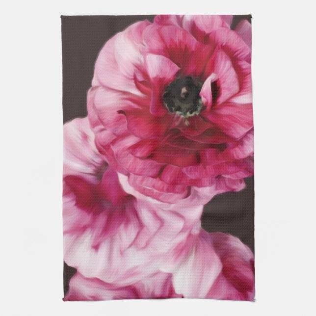 Red Ranunculus Kökshandduk (Vertikal)