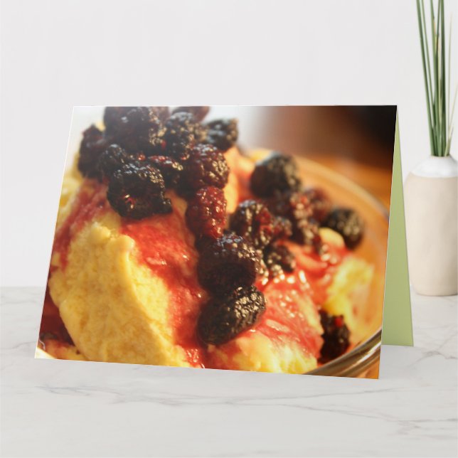 Red Raspberry Dessert, Big Greeting Card Kort (Framsida)