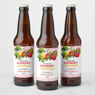 Red Raspberry Lemonade Ölflaska Etikett