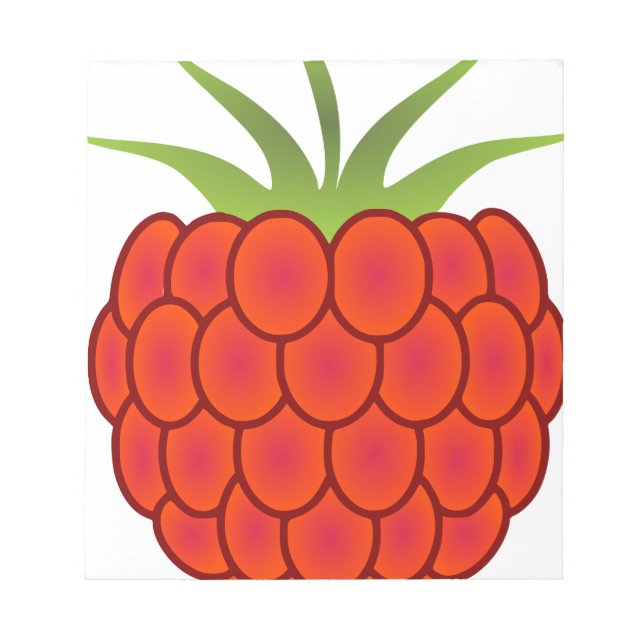 Red Raspberry Line Art Anteckningsblock (Framsida)