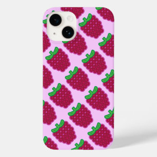 Red Raspberry Mönster iPhone 6/6s Fodral