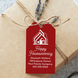 Red Real Estate Company Customized Realtor Presentetikett