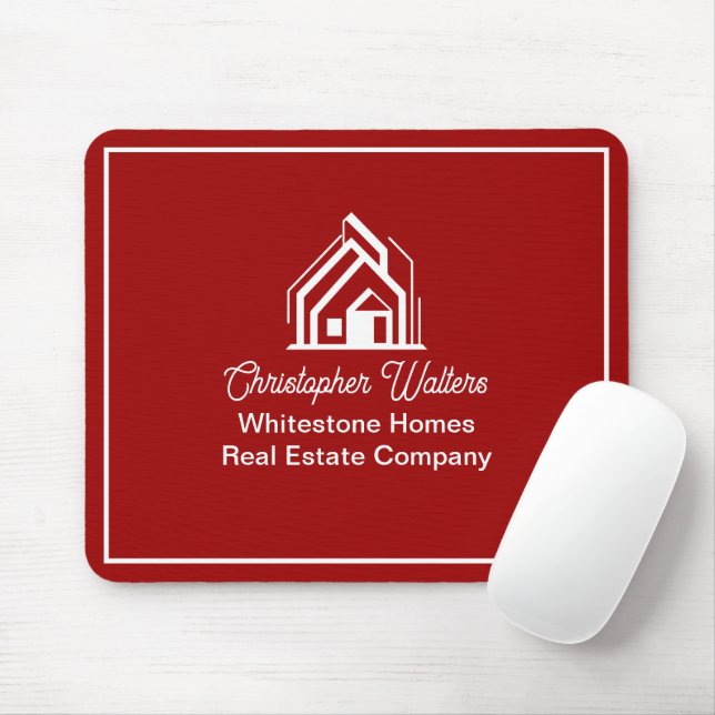 Red Real Estate Company Personalized Realtor Musmatta (Med mus)