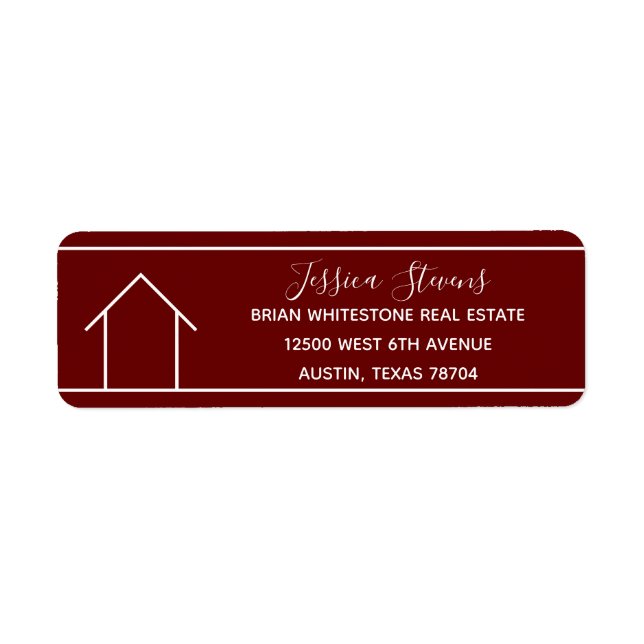Red Real Gods Company Realtor Returadress Returadress Etikett (Framsidan)