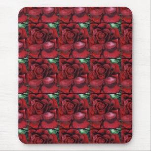 "Red, Red, Ro" Blommigt Mousepad Musmatta