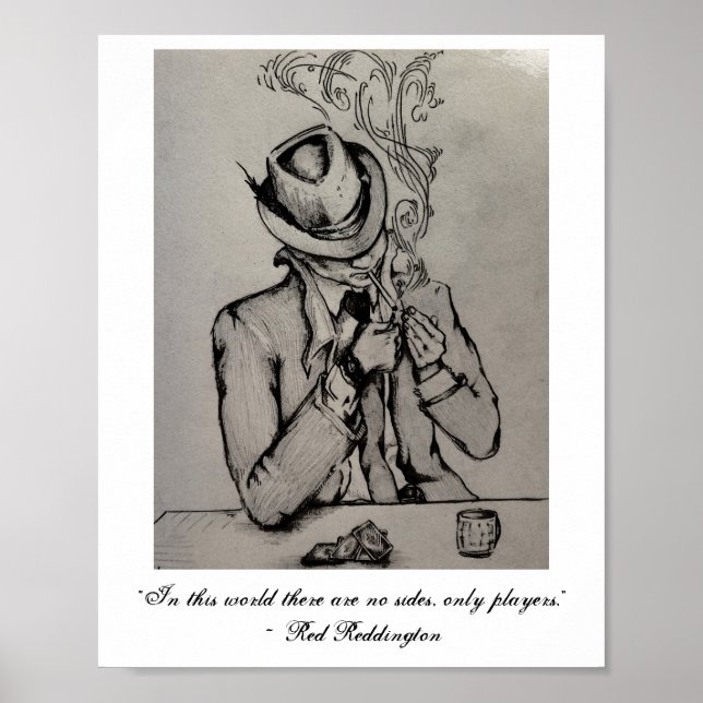 Red Reddington Sketch Poster (Framsidan)