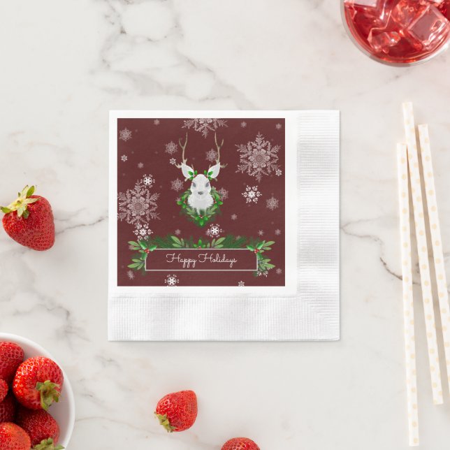 Red Reindeer Pappersservett (Insitu)