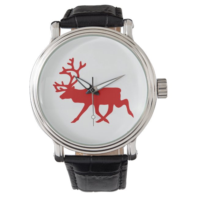 Red Reindeer / Västindiou Silhouette Armbandsur (Framsida)