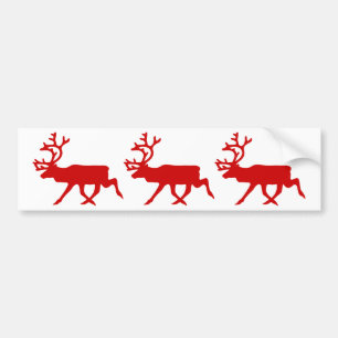 Red Reindeer / Västindiou Silhouette Bildekal