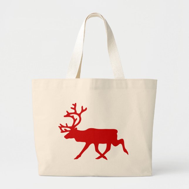 Red Reindeer / Västindiou Silhouette Jumbo Tygkasse (Framsidan)