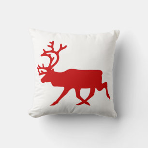 Red Reindeer / Västindiou Silhouette Kudde