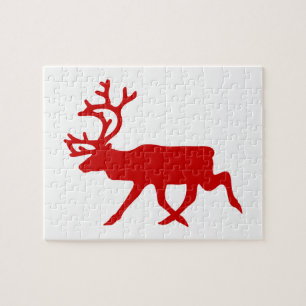Red Reindeer / Västindiou Silhouette Pussel