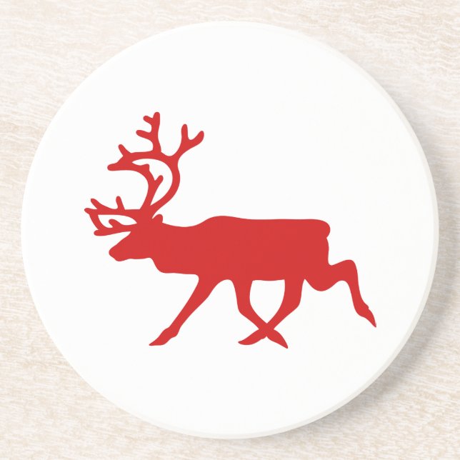 Red Reindeer / Västindiou Silhouette Underlägg (Framsidan)
