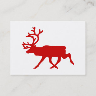 Red Reindeer / Västindiou Silhouette Visitkort