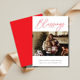Red Religiösa Blessens jul - nyårfoto Julkort