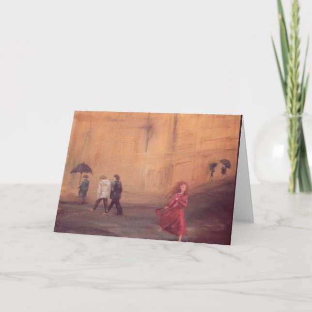 "Red Rendezvous" tomt hälsningskort Kort (Framsida)