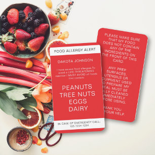 Red Restaurant Food Allergy Alert Barn