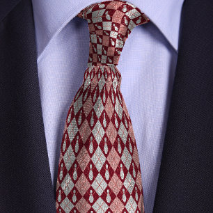 Red Retro Argyle Bowling Pin Slips