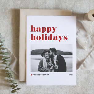 Red Retro Fold Typography Photo Glad helg