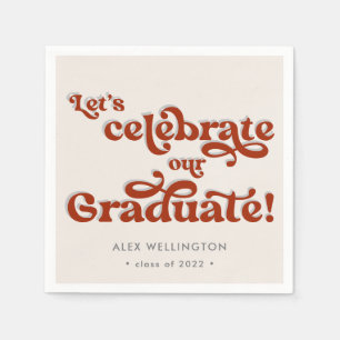 Red Retro Inspired Typography-Studentfest Pappersservett