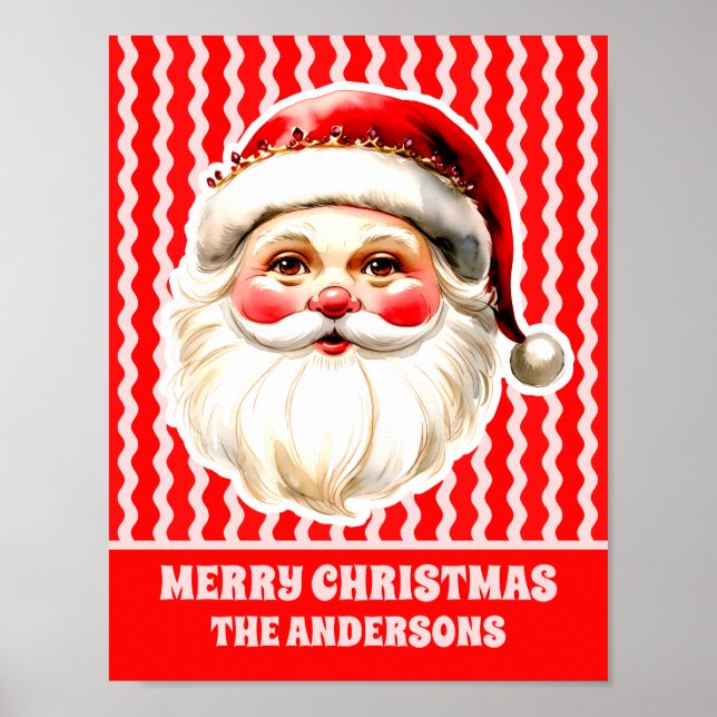 Red Retro Jultomten Red Ric-familjens juljul Poster (Framsidan)