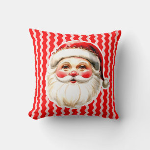 Red Retro Jultomten Red Ric Rac-jul Kudde