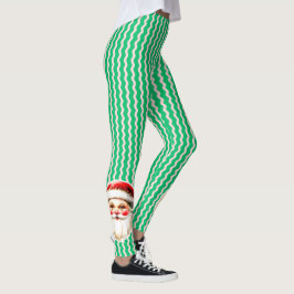 Red Retro Jultomten Red Ric Rac-jul Leggings