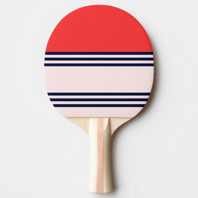 Red Retro Rand Pingisracket (Framsidan)