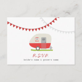 Red Retro Trailer & Bunting Bröllop OSA