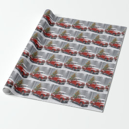Red Retro Truck With Christmas Tree Presentpapper