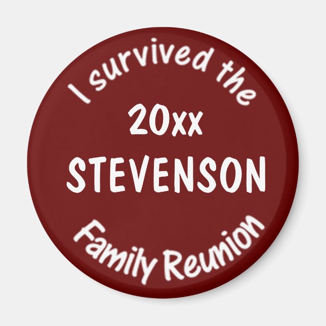 Red Reunion Magnets Magnet (Framsidan)
